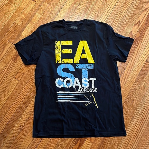 Lacrosse Unlimited Mens East Coast Lacrosse T-shirt-Size small - Picture 1 of 3